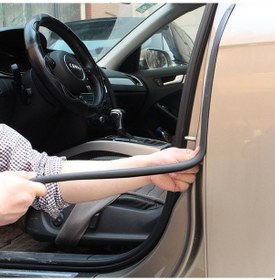 Resim 80 Cm B Şekli Araba Dekoratif Şerit Kauçuk Krom Dekorasyon Şeridi Kapı Contası Pencere Contası 