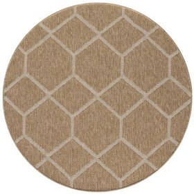 Resim İndia Beyaz Daire Halı Salon Oturma Odası Çocuk Odası Yatak Odası Halısı 669 Beyaz 