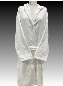 Resim %100 Pamuk Bornoz Beyaz 