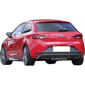 Resim Seat Leon MK3 2013 - 2016 FR Arka Tampon Eki - Difüzör (Plastik) 