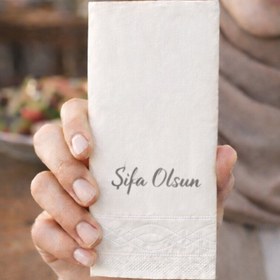 Resim Palo Santo 1000 Adet Şifa Olsun Baskılı Peçete Lüks Dekor Motto Misafir Sunum Peçete 