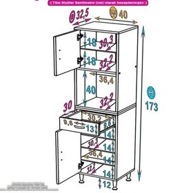 Resim Eliusta Aria 2 Kapak 4 Raflı 40 Cm Beyaz Dolap 40x173x32,5 Cm Boyutlarında Çok Amaçlı Beyaz Dolap Beyaz 