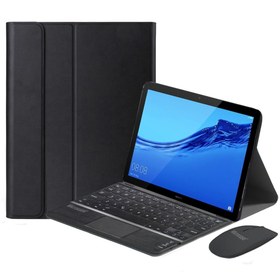 Resim Microcase Huawei Mediapad T3 10 9.6 Inch Uyumlu Bluetooth Touchpad Klavye+mouse+kılıf -bkk7 