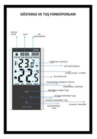 Resim Galaxy Uyumlu Energy X50 Plus Kablosuz Wifi'li Smart Oda Termostatı 