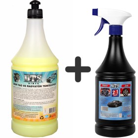 Resim Dtx Kimya Ağır Yağ Sökücü Radyatör Temizleme 1 Litre & Oto Jant ve Motor Temizleme Sıvısı 1 Litre 