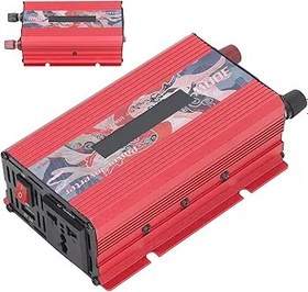 Resim Generic Araç Güç Çeviricisi, AC 220V Çıkış DC Girişi Sinüs Trafosu 2.0A USB Geniş Uyumluluk LCD Ekran Şarj Için 300W (DC24V) 