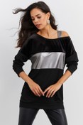 Resim Cool & Sexy Kadın Siyah Bloklu Bluz ST819 