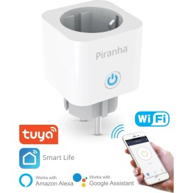 Resim Piranha 2.4GHz Kablosuz Akıllı Wi-Fi Priz Akım Korumalı Özellikli Modern Tasarım 