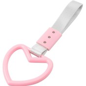 Resim Gajeena Pembe Pvc Emniyet Halkası - Siyah/beyaz Kayışlı Araç İçi Çekme Halkası 