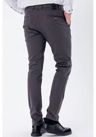 Resim Koyu Antrasit Desenli Armürlü Pamuklu Yan Cepli Slim Fit Dar Kesim Casual Pantolon 1003235120-koyu Antrasit Koyu Antrasit 
