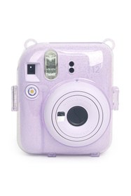 Resim Fujifilm Instax mini 12 Lila Fotoğraf Makinesi-20'li Film-Kıskaçlı Resim Standı ve Simli Pleksi Kılıf Seti 