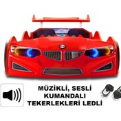 Resim inegoldeneve Gt1 - Bmw - Kırmızı Arabalı Yatak - Araba Karyola - M7 Serisi - Full Ledli 