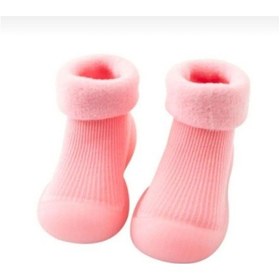 Resim Kaydirmaz Patik- Ev Okul Patik Çorap Terlik Pembe 
