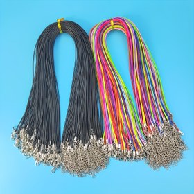 Resim 50 adet Ayarlanabilir Örgülü Balmumu Halatlı Kolyeler Balina Tokalı - DIY Takılar, El Sanatları, Düğünler ve Hediyeler için Renkli Sahte Deri Kordon Zincirleri (Gündelik Tarz), Takı Yapımı Malzemeleri 