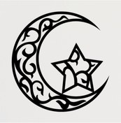 Resim Ogec Worx Hilal Ve Yıldız Duvar Dekor Sticker 60 X 60 Cm 