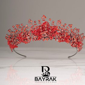 Resim SULTAN’s 997 | 3 Boyutlu Kına Tacı - Kırmızı 