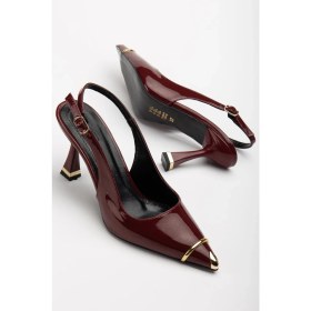 Resim Suins Shoes Suins Jessa Model Kadın Topuklu Burnu Metal Detaylı Stiletto Ayakkabı 