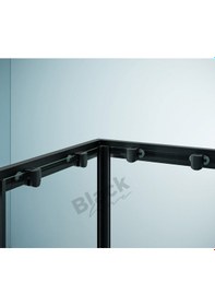 Resim Blackline Siyah Köşe Duşakabin Şeffaf Cam H:185 Siyah 