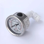Resim Willowhaven 2 Port Montajlı Basınç Göstergesi: Ev Mutfak Su Arıtıcı Ve Endüstriyel Su Basınç Ölçer 0-1.0mpa 