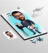Resim Kişiye Özel Bay Yönetmen Karikatür 104 Parça Ahşap Puzzle - 1 Diğer