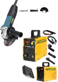 Resim STANWER Gemany 2'li Kaynak Usta Seti - 1000 W Avuç Taşlama 200mma Inverter Elektrod Kaynak Makinesi 