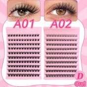 Resim 120 Adet Küme Kirpik 8-16mm Doğal Görünümlü Tekli Kirpikler D Kıvrım Kabarık Küme Kirpik Uzatma, Tekli Sahte Kirpik Uzantısı, Doğal, Anime, Süper Kalın Makyaj Stili 