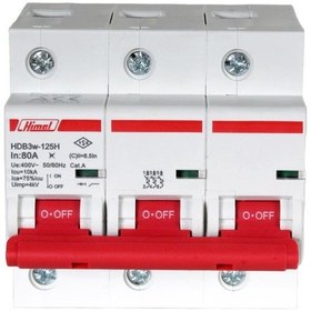 Resim Himel 3x80A 10kA C Eğrisi Otomatik Sigorta 