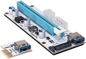 Resim S-Link SLEX10 Pcıe 1x To 16x Sata 6pin Bitcoin Riser Ekran Kartı Yükseltici 