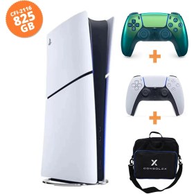 Resim Sony PlayStation 5 Slim Dijital 825GB (CFI-2116) + Teal Kol + ConsoleX Çantalı 