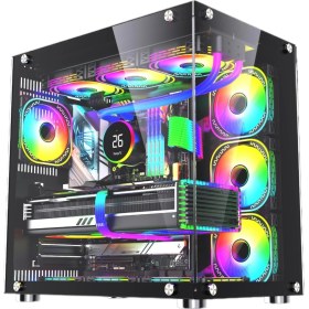 Resim SNT Energy SNT UFO II 750 Watt 80+ Bronze Power Midi Tower Atx Gaming Akvaryum 7 x Argb Fanlar ve Uzaktan Kuman 