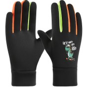 Resim 1 Adet Erkek & Kız Çocuk Termal Kış Eldiveni - Ağır Hizmet Soğuk Hava Kayak, Bisiklet ve Yürüyüş Eldivenleri Neon Yeşil&Turuncu Detaylı - 3-13 Yaş İçin Kalın Tutuşlu Elastik Kompozit Kumaş ve Yumuşak Astarlı Kar Sporlarına Uygun Dış Mekan Etkinlikleri İçin İdeal Kolay Temizlenebilen (Siyah/Neon Renkler) Genç Çocuklara Özel Farklı Çok Boyutta Sıcak Kadife Astarlı 3-13 Yaş İçin uygundur: kayak bisiklete binme ve kar maceraları için, önlüklere, orta mevsim eldivenine 