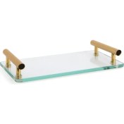 Resim Banyo Tepsisi Cam/Gold 