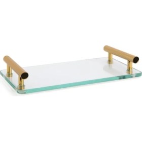 Resim Banyo Tepsisi Cam/Gold 