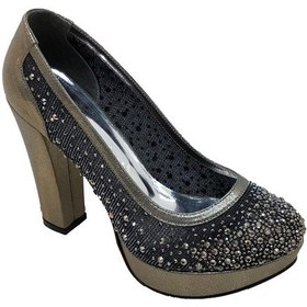 Resim Smilee 5291 Platform Topuklu Kadın Abiye Ayakkabı Platin 