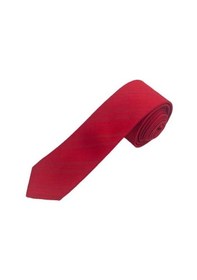 Resim Brianze 5 Cm Kırmızı Çizgili Slim Kravat 