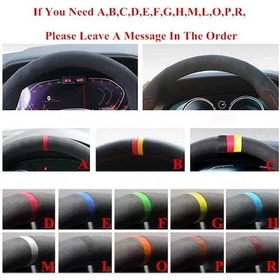 Resim Araba Direksiyon Kılıfı Siyah Suni Deri El Dikişli Renault Megane 2 2003-2008 Yellow Thread Yellow Thread 