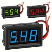 Resim DC 5-120V için Kompakt Dijital Voltmetre - LED Ekran, Araba & Motosiklet Akü Monitörü, Kolay Kablolama Kurulumu, Kırmızı/Mavi/Yeşil 