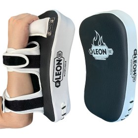 Resim Leon Pro Kick Boks Ve Muay Thai Darbe Yastığı Siyah Beyaz Siyah - Beyaz 