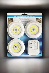 Resim shopwave Mutfak Dolap Altı Işığı Uzaktan Kumandalı Yapışkanlı Kablosuz Pilli 