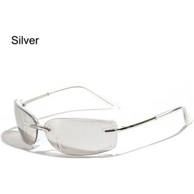 Resim Gootrades Y2k Kadın Erkek Güneş Gözlüğü, Uv400 Korumalı, Punk Tarzı, 2000'ler Retro Modeliblack51gri Gri 