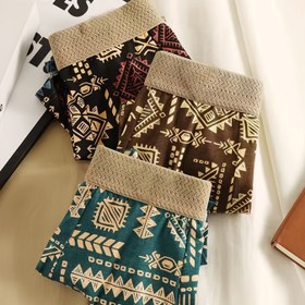 Resim Retro Geometrik Desenli 3 Adet Erkek Boxer Külot - Nefes Alabilen Esnek Kumaş, Yumuşak Rahat Kalıp, Günlük Kullanım İçin Orta Derecede Destekli, Genişleyebilen Kumaş, Yüksek Kaliteli İç Çamaşırı 