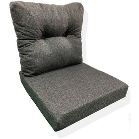 Resim Bahçe Balkon Minderi,balkon Mobilyası Minderi,palet Minderi 1 Ad. Minder, 1 Ad. Kırlent Antrasit 