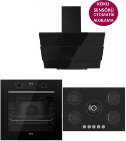 Resim Ferre ICON PLUS 75 SERİSİ 3LÜ CAM ANKASTRE SET (QBL63CS-RS035-SMRCW600) 