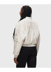 Resim Nike Sportswear Reversible Faux Fur Bomber Full-zip Çift Taraflı Suni Kürk Krem Kadın Ceket/mont Krem 