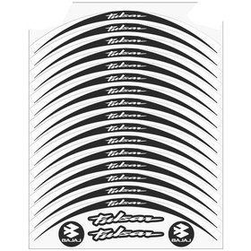 Resim Bajaj Pulsar 200 Ns Jant Şeridi Siyah-Beyaz 