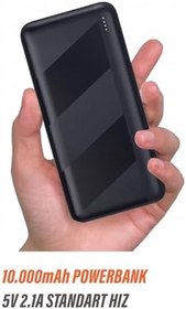 Resim 10000 mAh PowerBank Lithium Polymer 5V 5.1A Standar Hızlı Taşınabilir Şarj Cihazı 