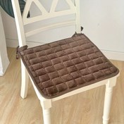 Resim Lüks Flanel Sandalye Minderi - Kaymaz, Ofis & Yemek Sandalyeleri İçin Uygun, Makinede Yıkanabilir Ev Dekoru 