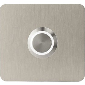 Resim Lockway Z402b Paslanmaz 304 Kare Zil Butonu 60x60mm Beyaz Led 