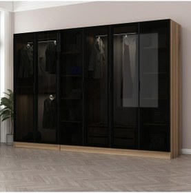 Resim Minar Kale 210 6 Füme Cam Kapaklı 2ç Dolap Dore Füme Cam 