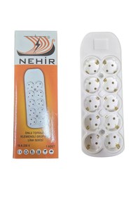 Resim Nehir 10'lu Topraklı Klemensli Grup Priz 